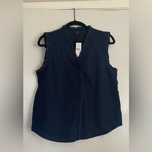 Sleeveless Ann Taylor Factory Navy Top